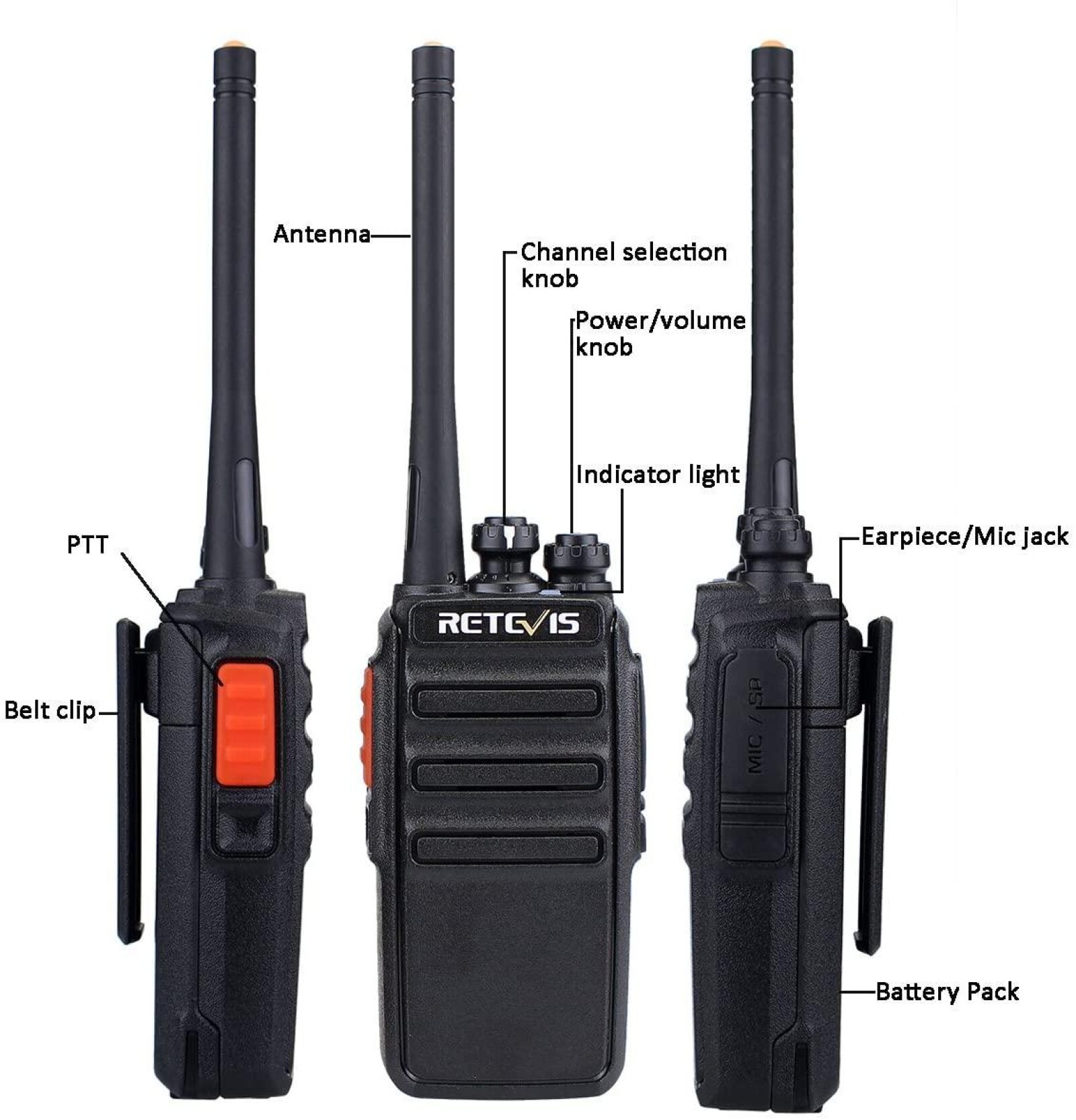 4 Talkie Walkie Retevis RT24 Plus  - Photo 2 sur 4