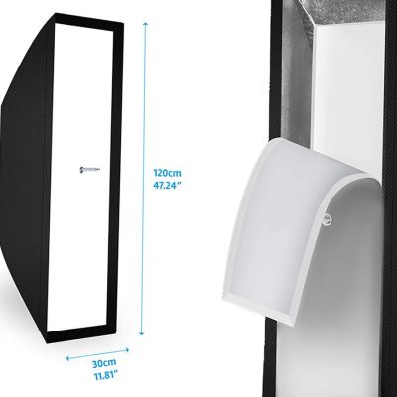Softbox Striplight  30 cm x 120 cm  Bowens - Photo 2 sur 3