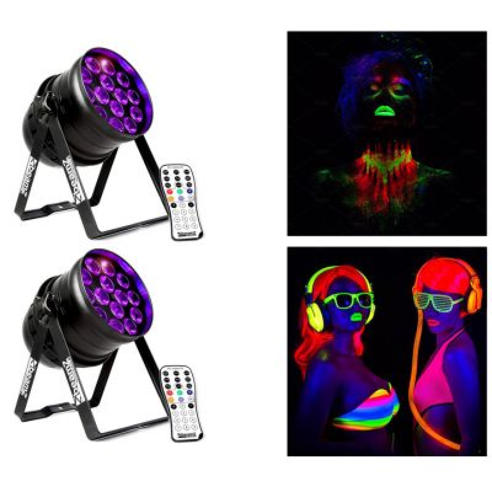 Kit 2 x Lumière noire 14 x 15w + télécommande - Photo 1 sur 2