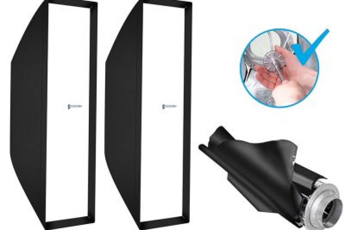 Location 2 x Softbox Striplight  30 cm x 120 cm  monture Bowens - Lightyshare