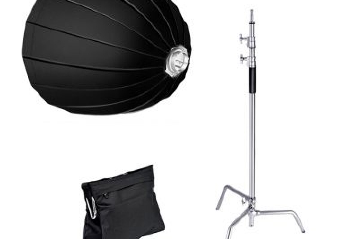 Location Kit C-stand + softbox Hexadécagone (Bowens) + Sac de sable - Lightyshare