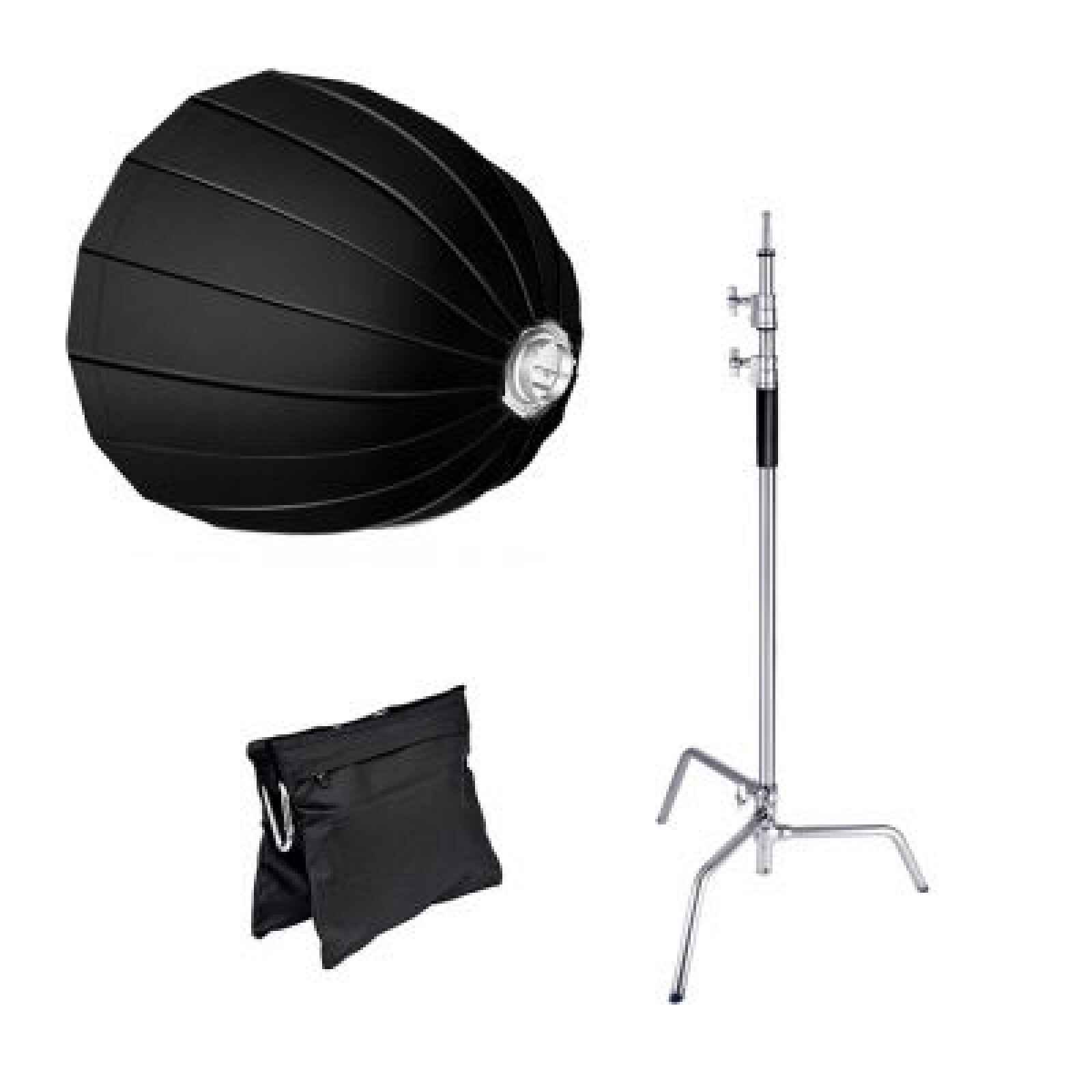 Kit C-stand + softbox Hexadécagone (Bowens) + Sac de sable - Photo 1 sur 3