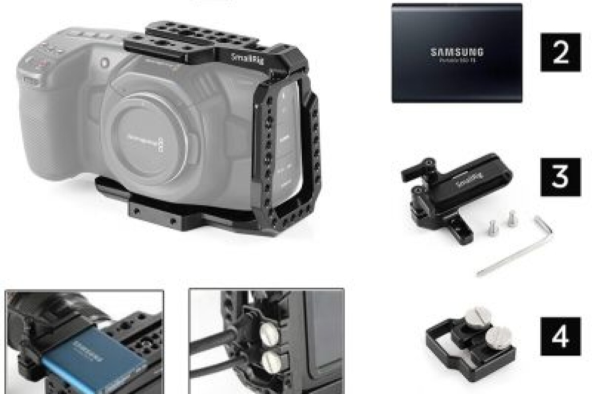 Location Cage + SSD  1 To pour blackmagic pocket 4K - Lightyshare