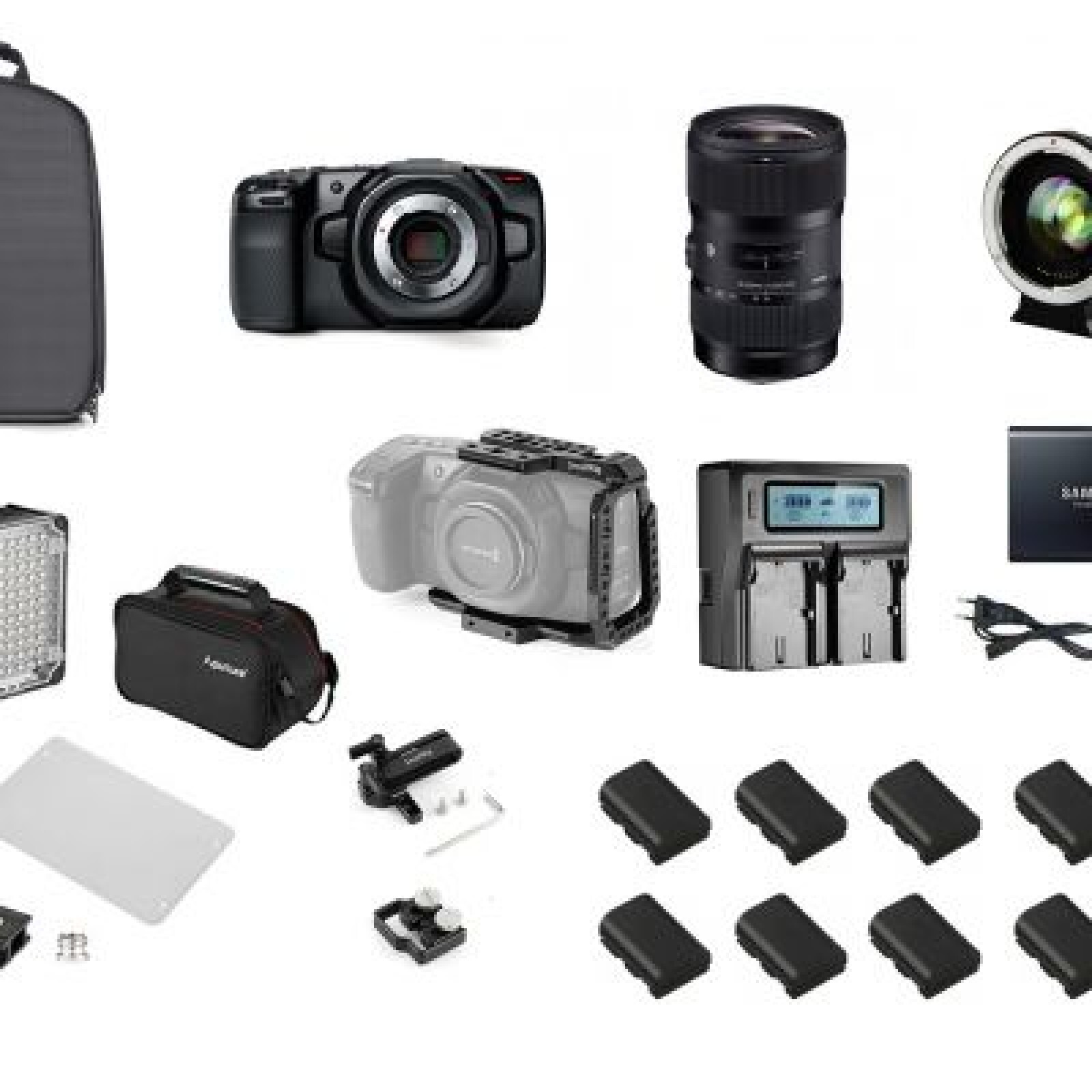 Blackmagic pocket 4K + Speedbooster+ Sigma 18-35 Art + Accessoires - Photo 1 sur 1