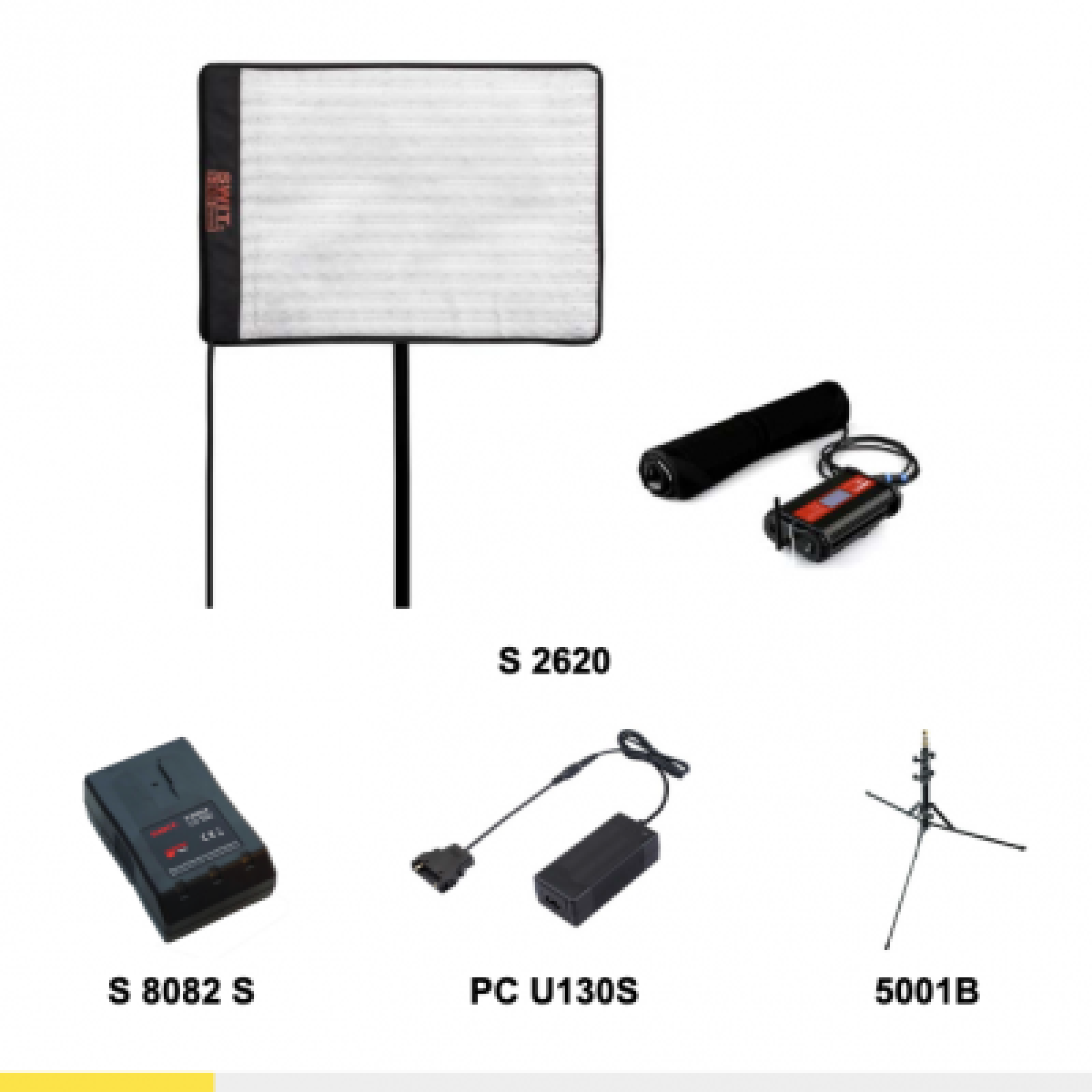 Kit 2 panneaux LED flexible SWIT 2620 + pieds + Vlock - Photo 1 sur 4