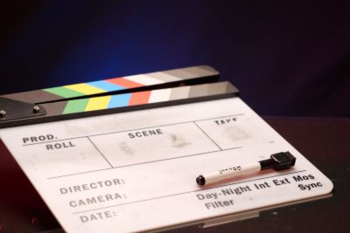 Location Clap Ciné Ardoise Effaçable - Lightyshare