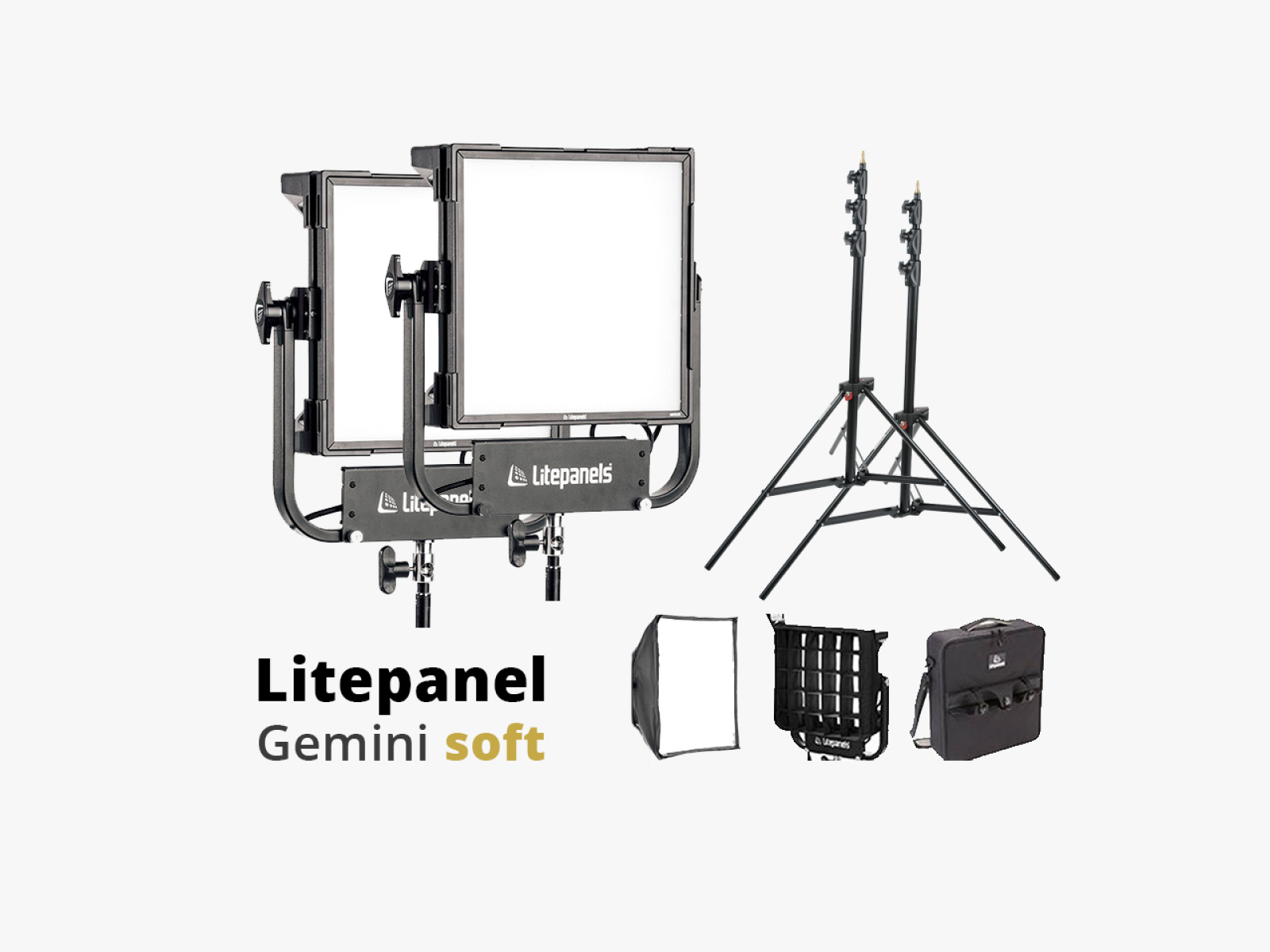 Kit 2 Litepanel Gemini 1x1 RGBWW Soft Light panel éclairage panneau LED - Photo 1 sur 5