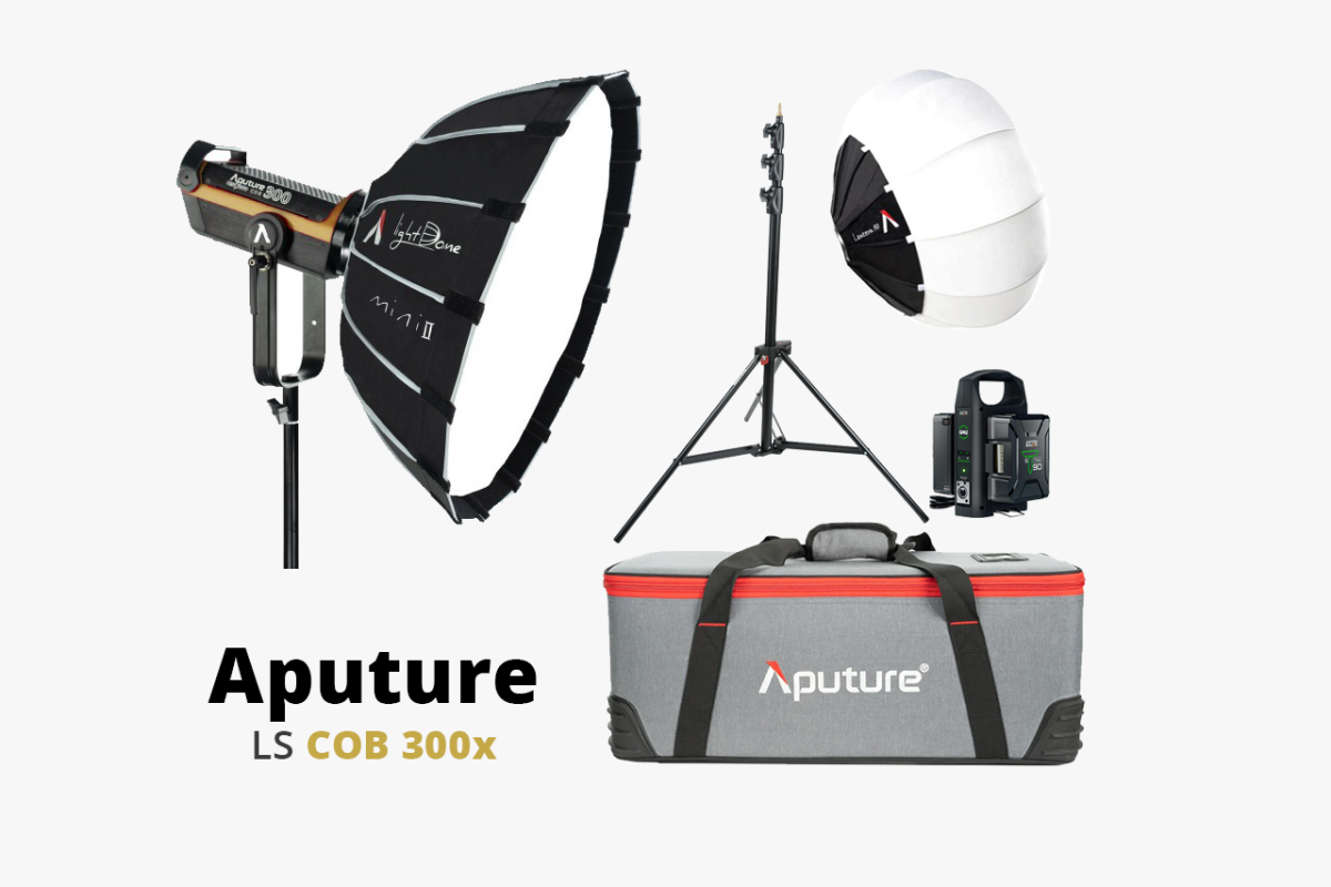 Location Kit Aputure COB 300X Eclairage LED bi-color lumière de jour et tungsten panneau - Lightyshare