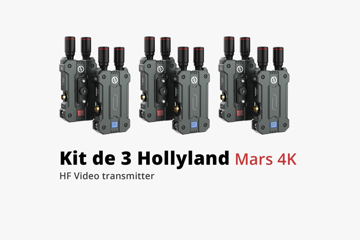Location Kit de 3 Hollyland Mars 4K Video transmitter HF sans fil - Lightyshare