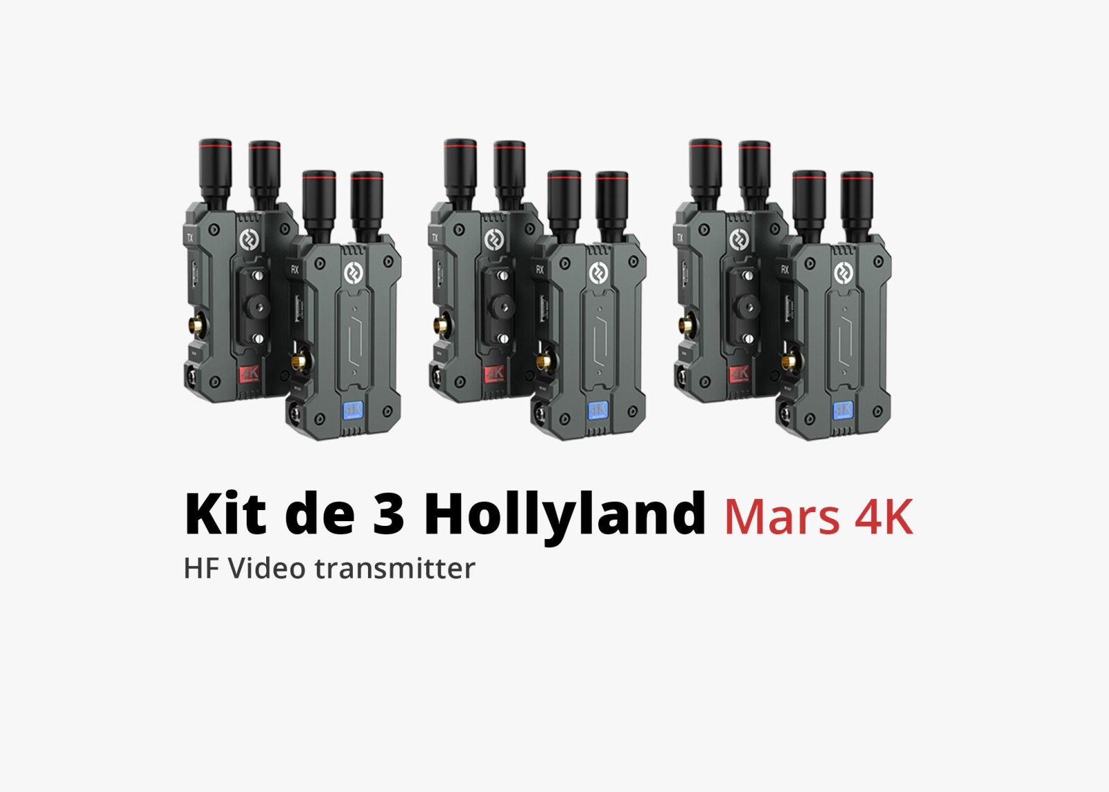 Kit de 3 Hollyland Mars 4K Video transmitter HF sans fil - Photo 1 sur 4