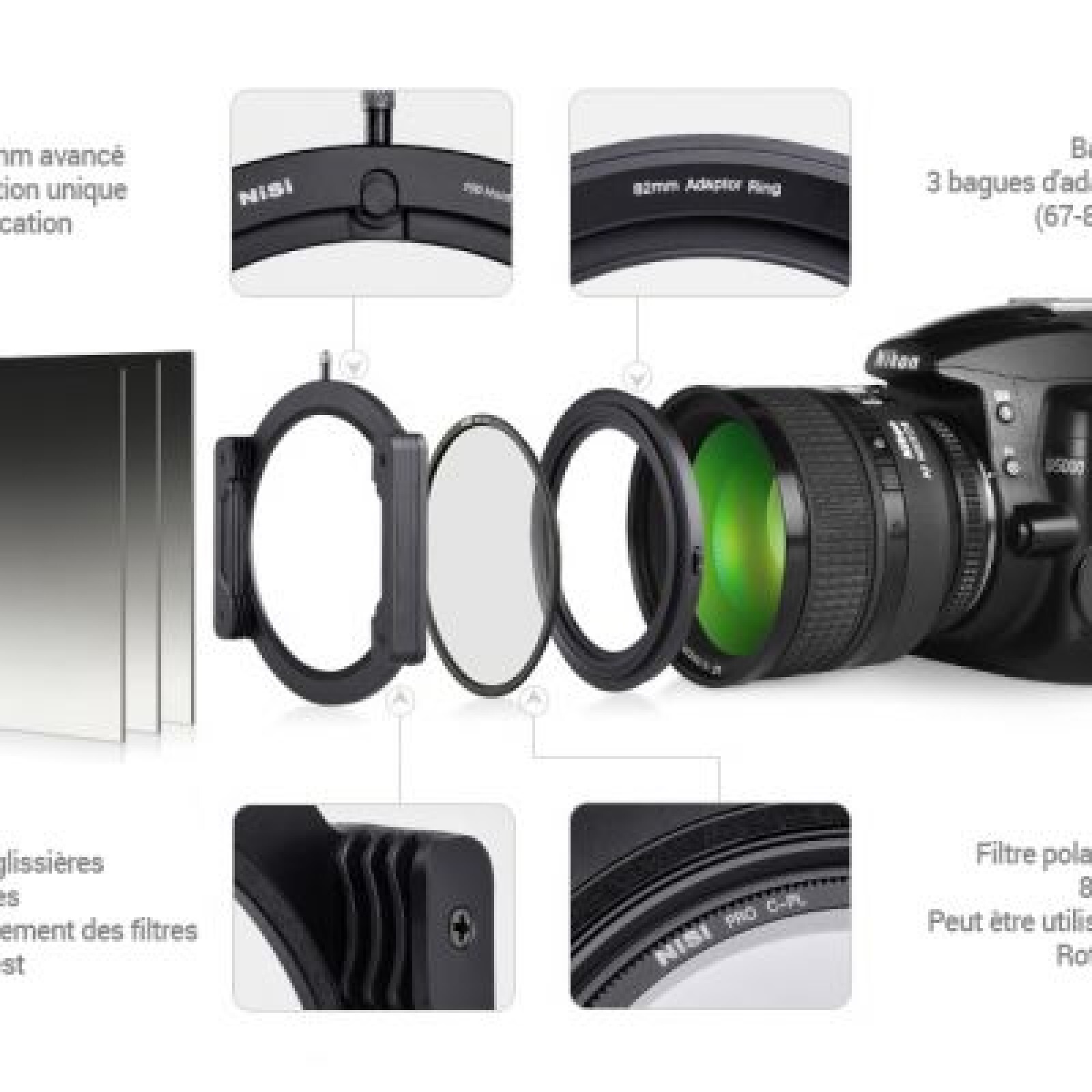 3 Filtres ND + Porte filtre Nisi Densité Neutre - Photo 5 sur 5