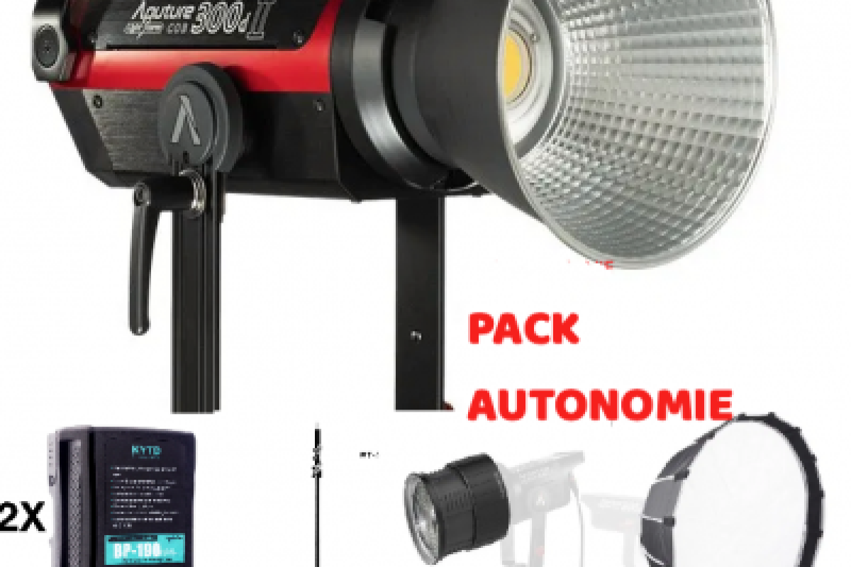 Location PACK Aputure COB 300D Mark II + kit V-lock et accessoires - Lightyshare