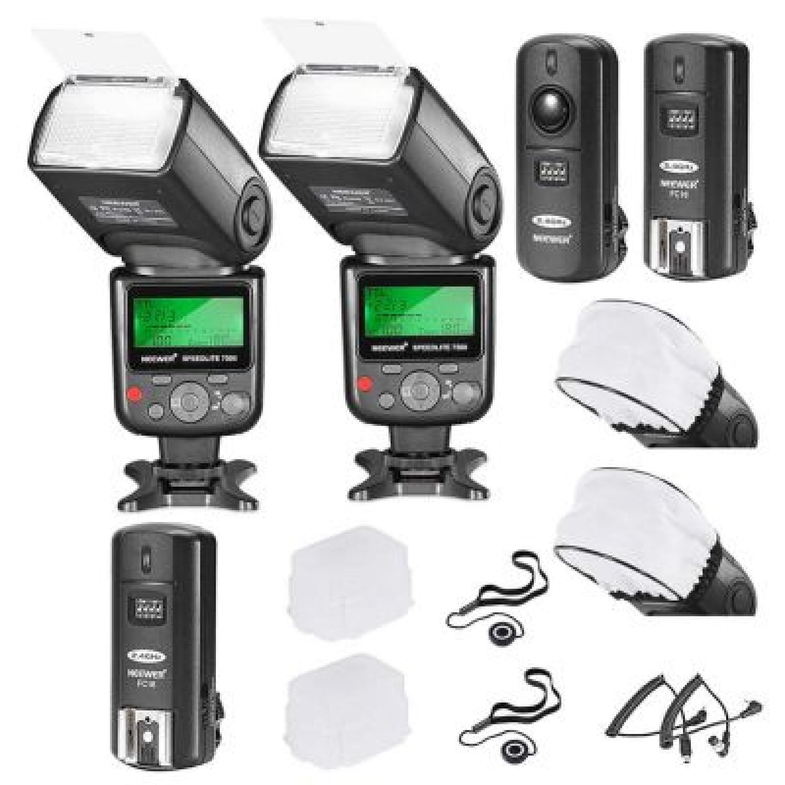 2 Flashs cobras  synchros avec commandes radio à distance - Photo 1 sur 1