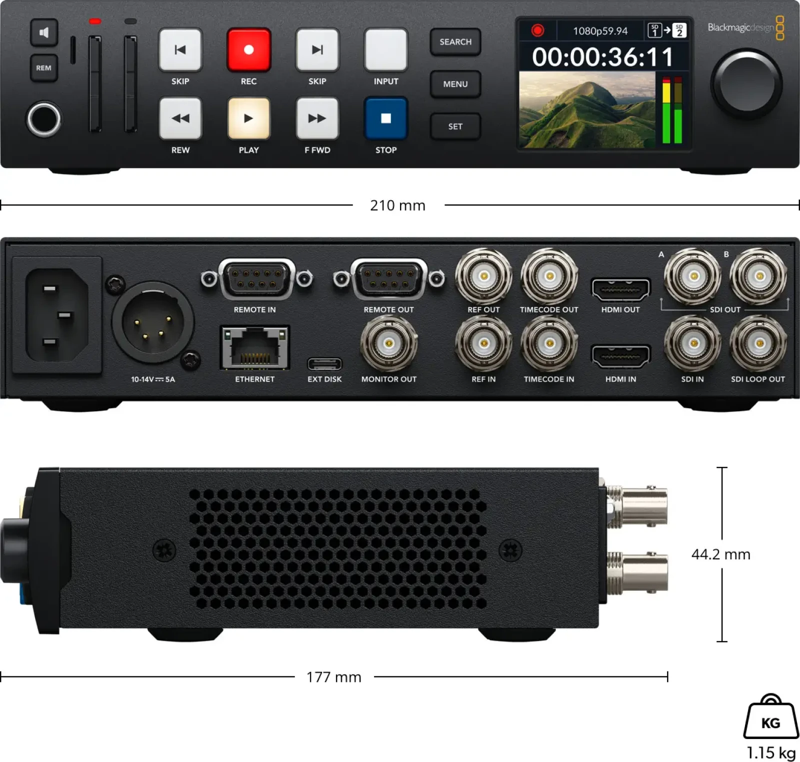 Blackmagic HyperDeck Studio HD Plus - Photo 3 sur 3