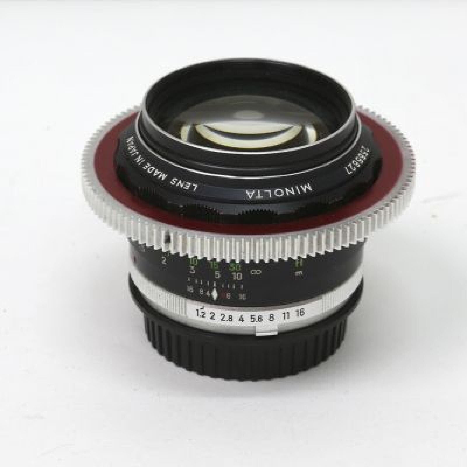 Minolta Rokkor 58/f1,2 - Classique objectif avec Cinemod et bague crantée integré - Photo 1 sur 5