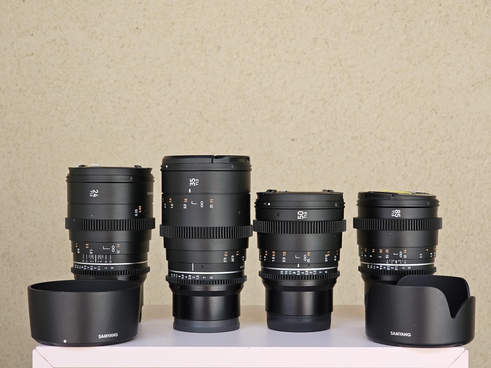Pack Objectifs SAMYANG VDSLR MK2 24/35/50/85mm Monture E - Photo 1 sur 1
