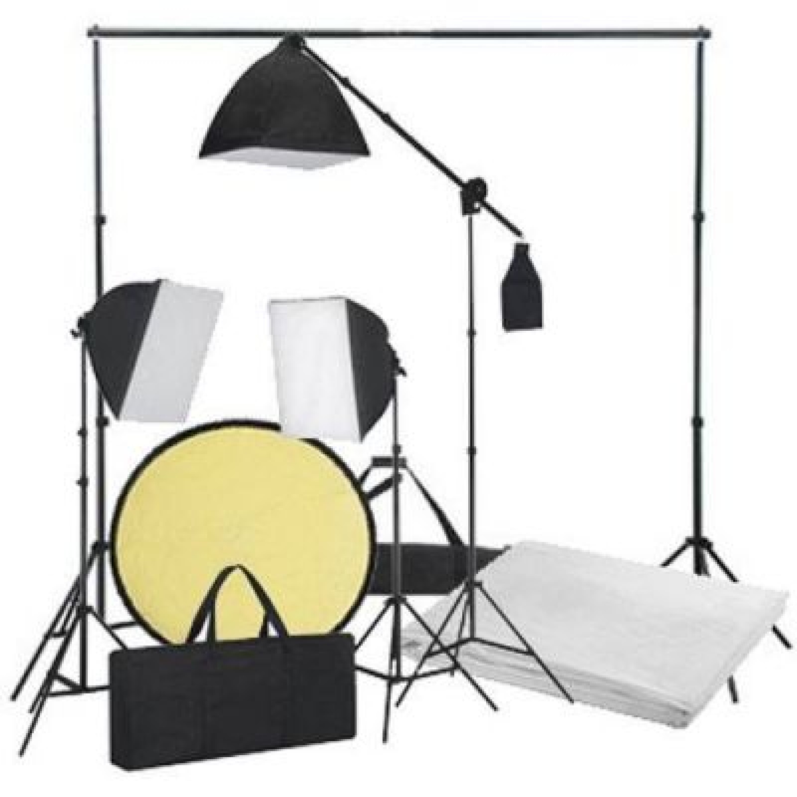 Kit Studio Fond blanc + lumieres (softbox) - Photo 1 sur 3