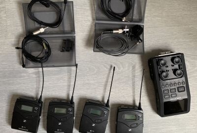 Location 2 HF Sennheiser avec micro  Pro Sanken - Micro-cravate Sanken COS-11D - Lavalier Microphone à Paris 75010
