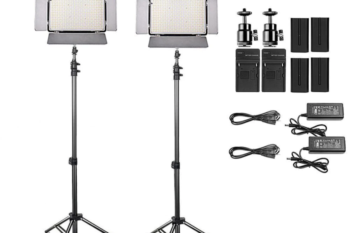 Location Kit 2 Panneaux 600 LED Samtian 3200k - 5600k + Trepied 200cm - Lightyshare