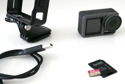 Location Osmo Action + Monture + Pince GoPro + Carte SD 64Go + Cable de recharge