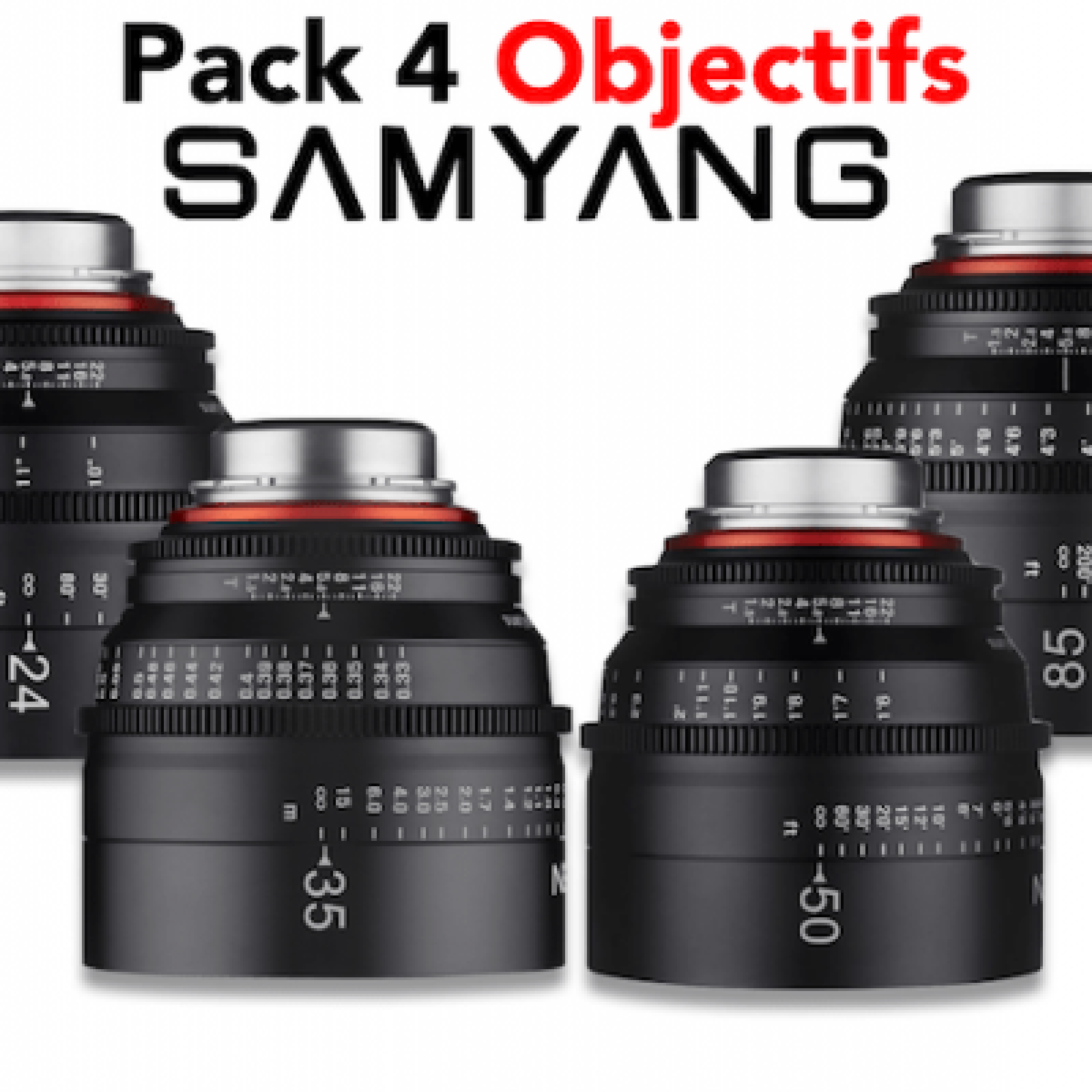 Pack 4 objectifs Samyang Xeen / 24 - 35 - 50 - 85 - Photo 1 sur 1