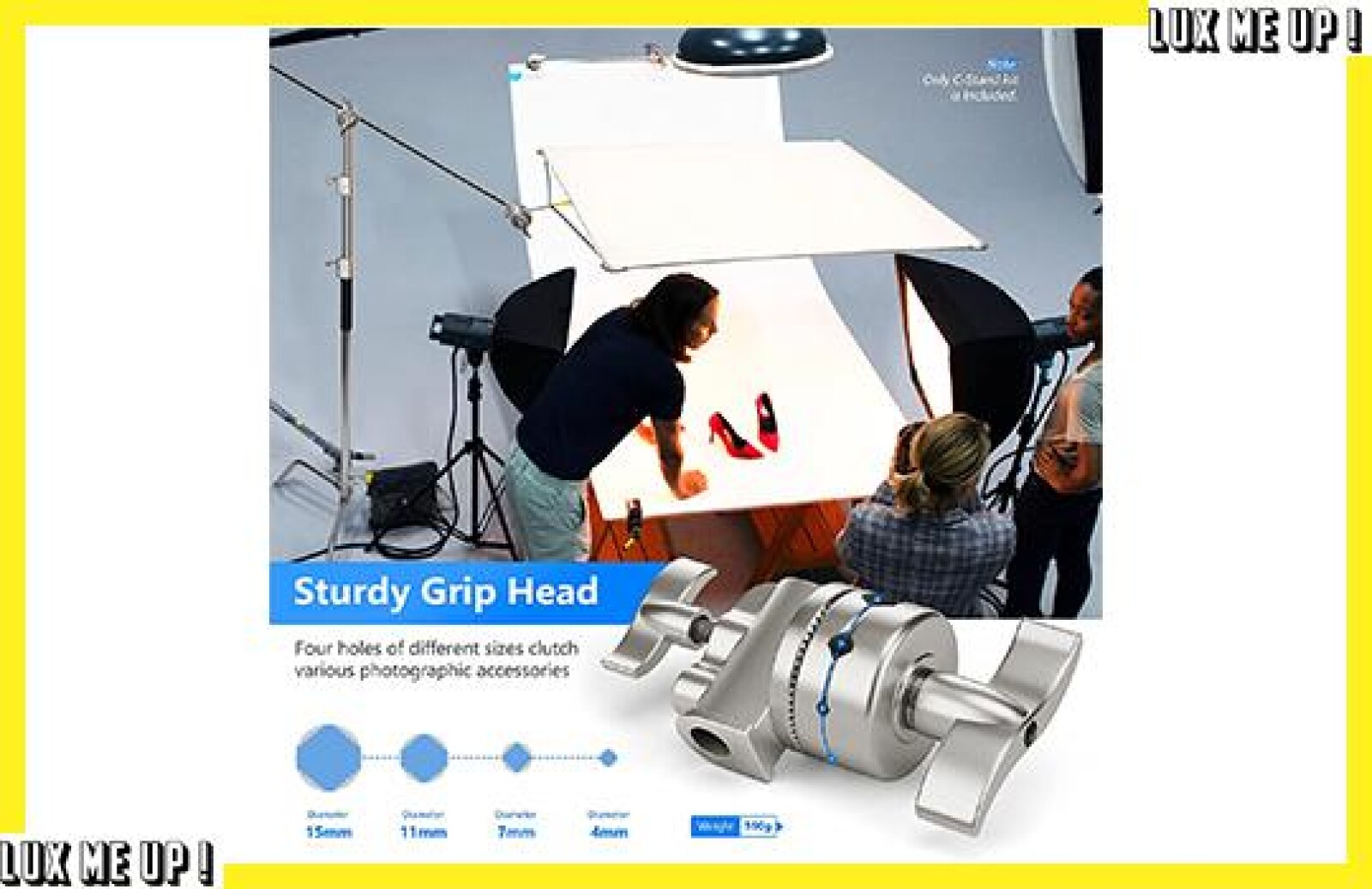 C-Stand Neewer PRO 100% Métal Hauteur Max 305cm + perche 1,20m + 2 rotules - Photo 5 sur 7