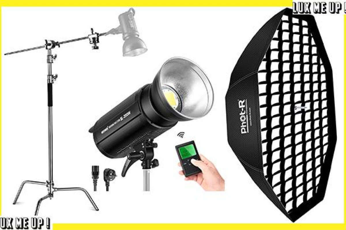 Location Kit 200w LED + Octa 120cm + C-Stand - Lightyshare