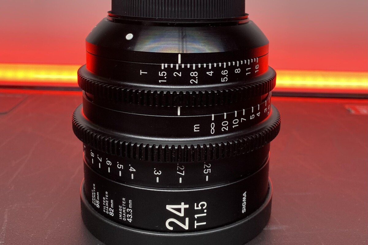 Location OPTIQUE SIGMA CINE 24mm T1.5 FF MONTURE EF (En mètre) - Lightyshare