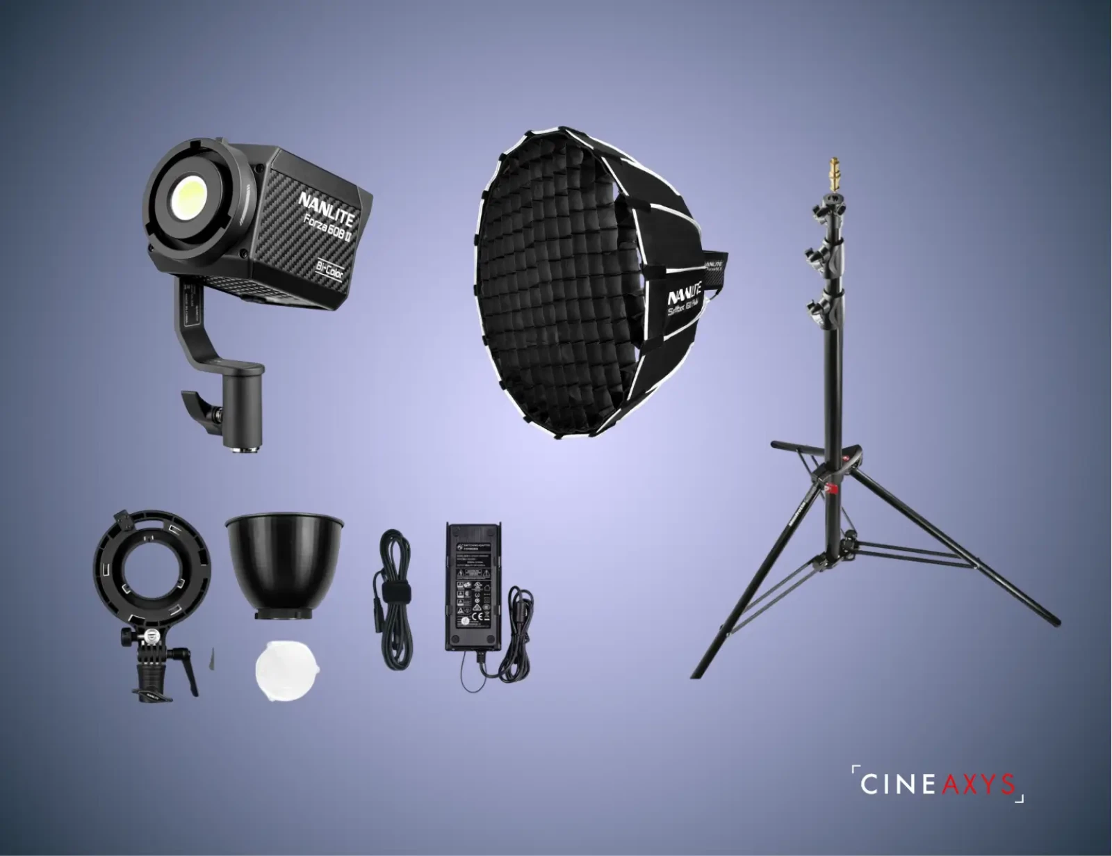 Nanlite Forza 60B + Softbox + Pied Manfrotto - Photo 1 sur 4