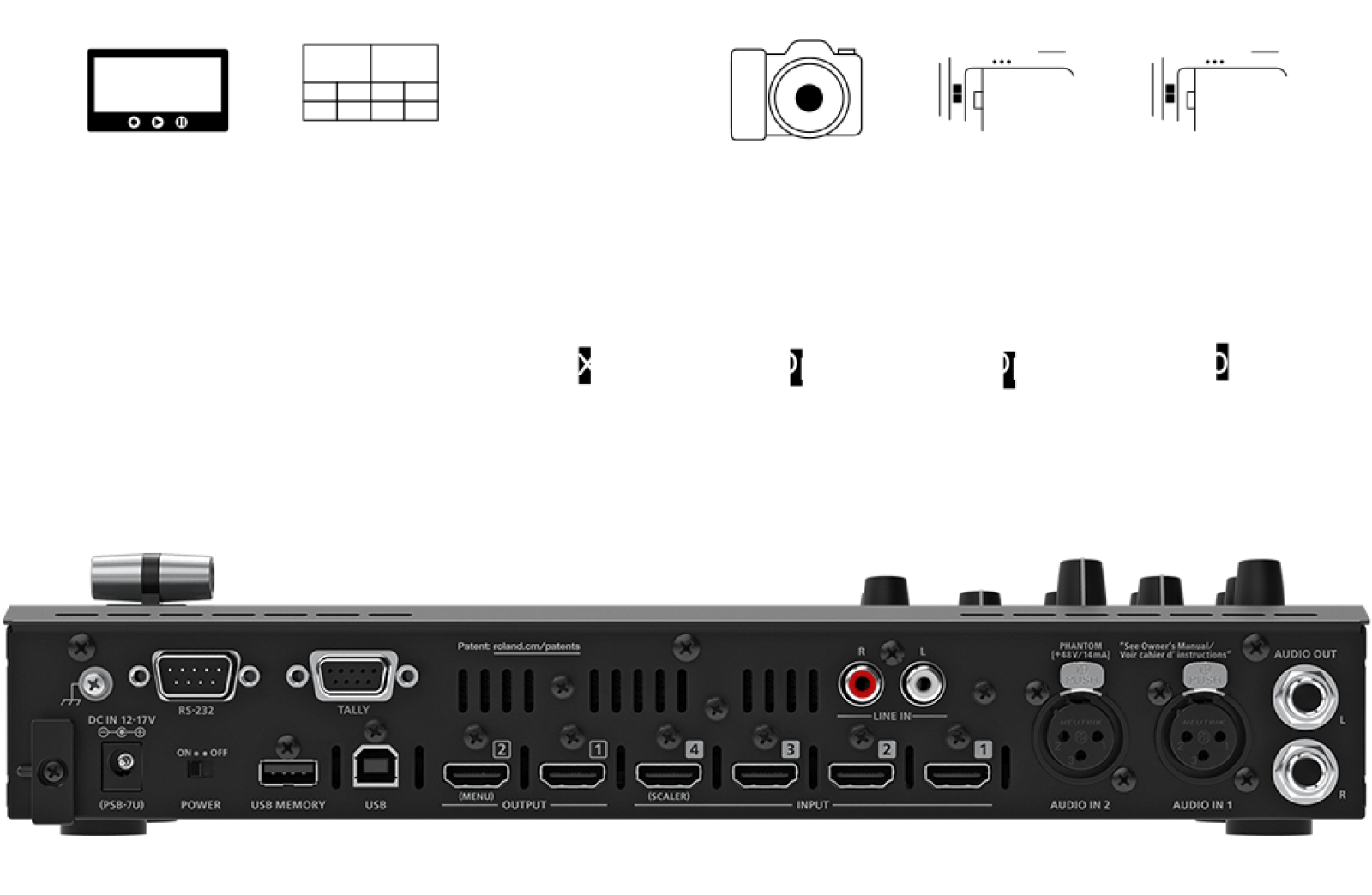 Box Mélangeur ROLAND V-1HD+ et écran Vision en valisette  - Photo 2 sur 4