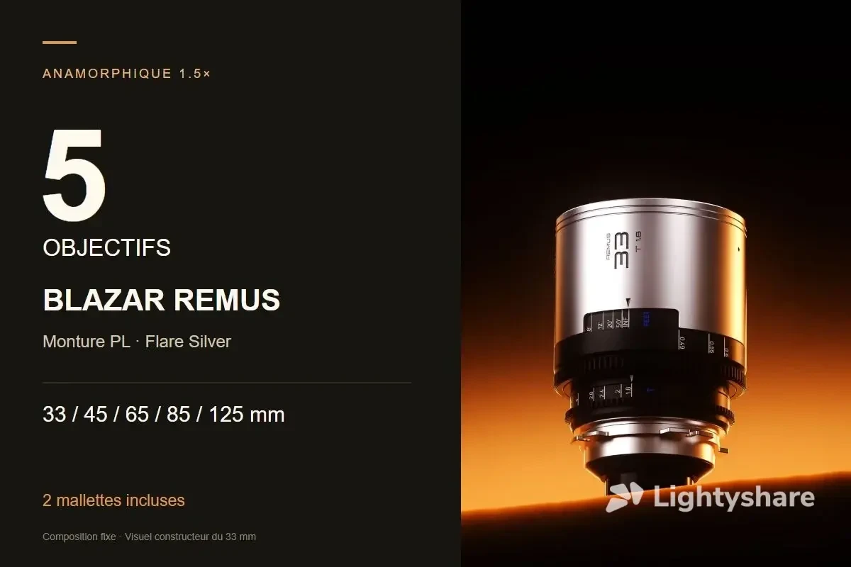 Location Pack 5 Blazar Remus 1.5x — 33 / 45 / 65 / 85 / 125 mm — PL Silver - Lightyshare