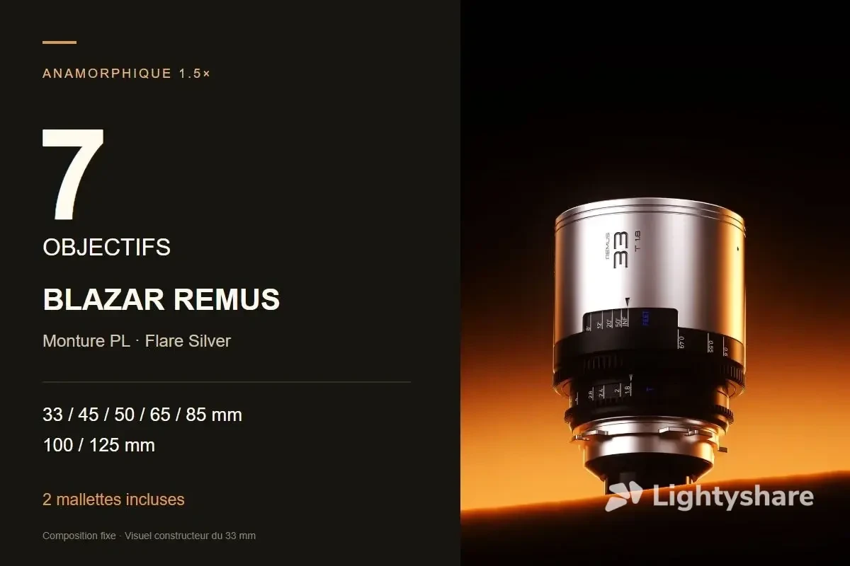 Location Série complète 7 Blazar Remus 1.5x — 33 à 125 mm — PL Silver - Lightyshare