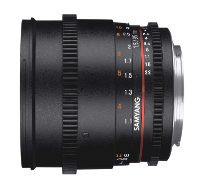 Samyang 85mm T1.5 VDSLR II monture E
