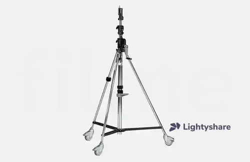 Location Pied Wind Up double Manfrotto 087NW avec roulettes - Lightyshare