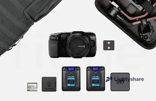 Rent Blackmagic Pocket Cinema Camera 6K – pack stabilisateur - Lightyshare