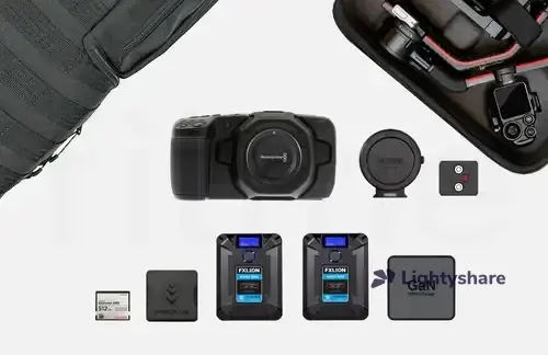 Rent Blackmagic Pocket Cinema Camera 4K – pack stabilisateur - Lightyshare