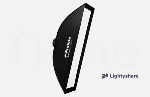 Location Softbox Profoto 1x4' (30×120cm) intérieur argent - Lightyshare