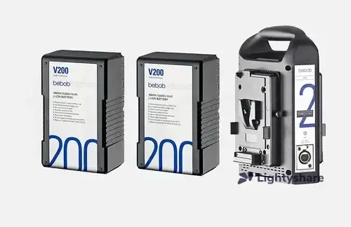 Location Kit 2 V-Mount Bebob V200 + chargeur double Bebob VS2