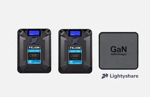 Rent Kit 2 Fxlion Nano One 50Wh V-Mount + chargeur 100W - Lightyshare