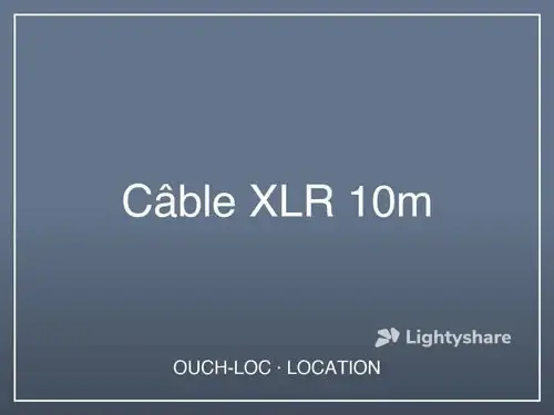 Location Câble XLR 10m