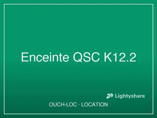 Location Enceinte QSC K12.2 - Lightyshare