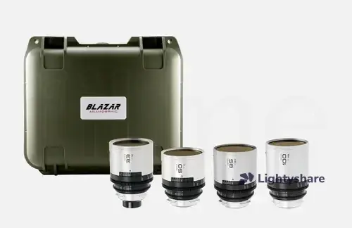 Rent Blazar Remus 1.5x Full Frame Anamorphique – série 4 optiques 33/50/85/100mm (PL, Silver)