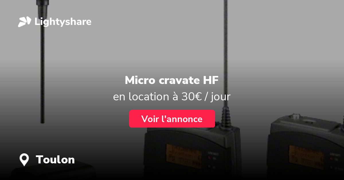 Location micro sans fil (HF) de marque Shure ou Sennheiser sur Toulon