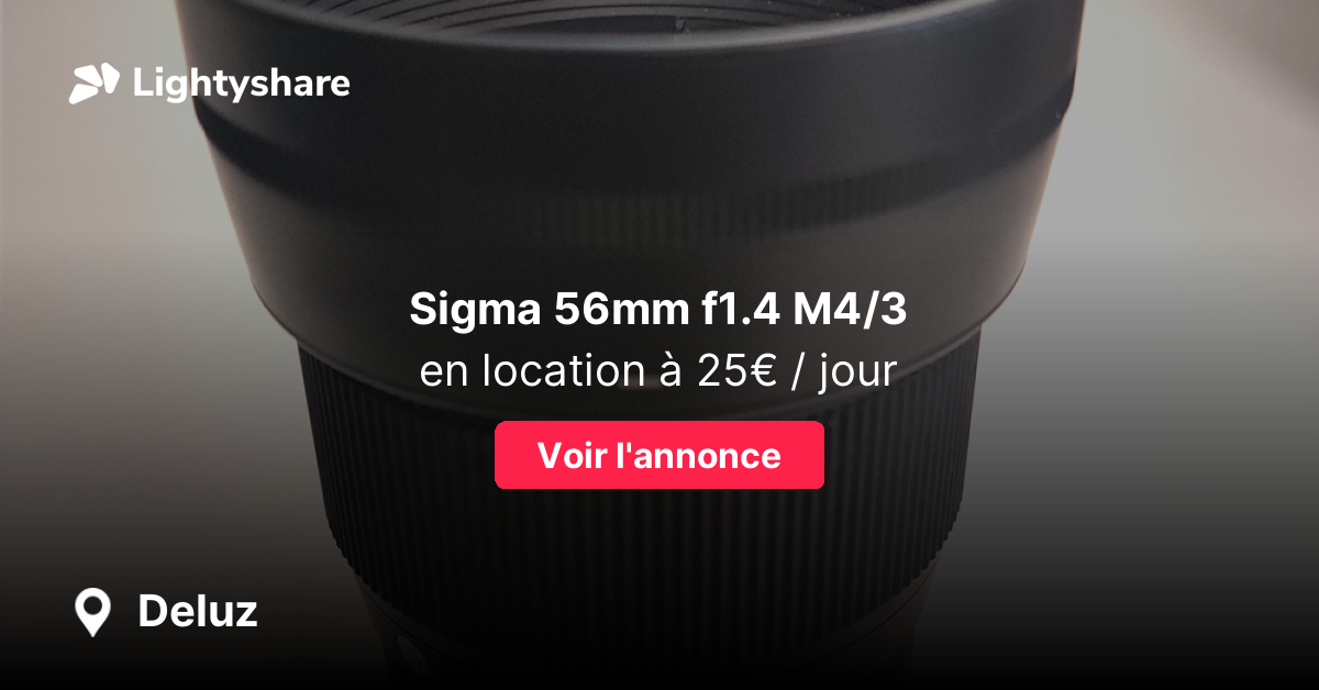 3 objectifs f/1,4 Sigma pour monture M
