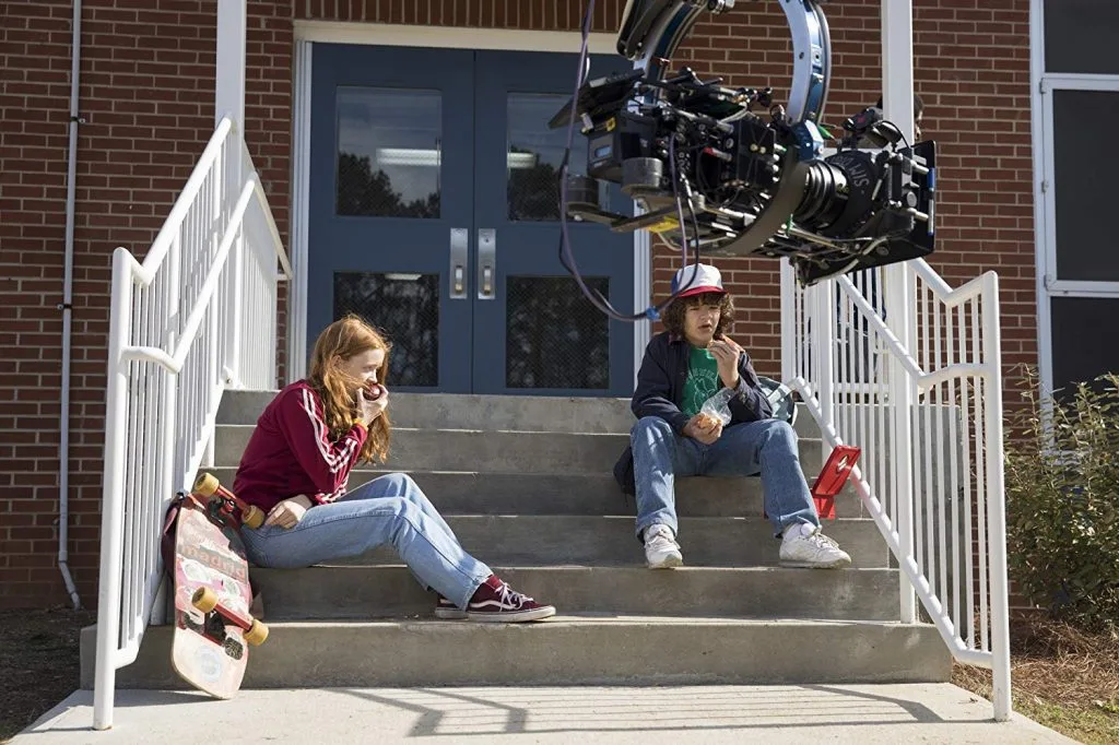 Sadie Sink et Gaten Matarazzo - Stranger Things - ©Jackson Lee Davis / Netflix 2016
