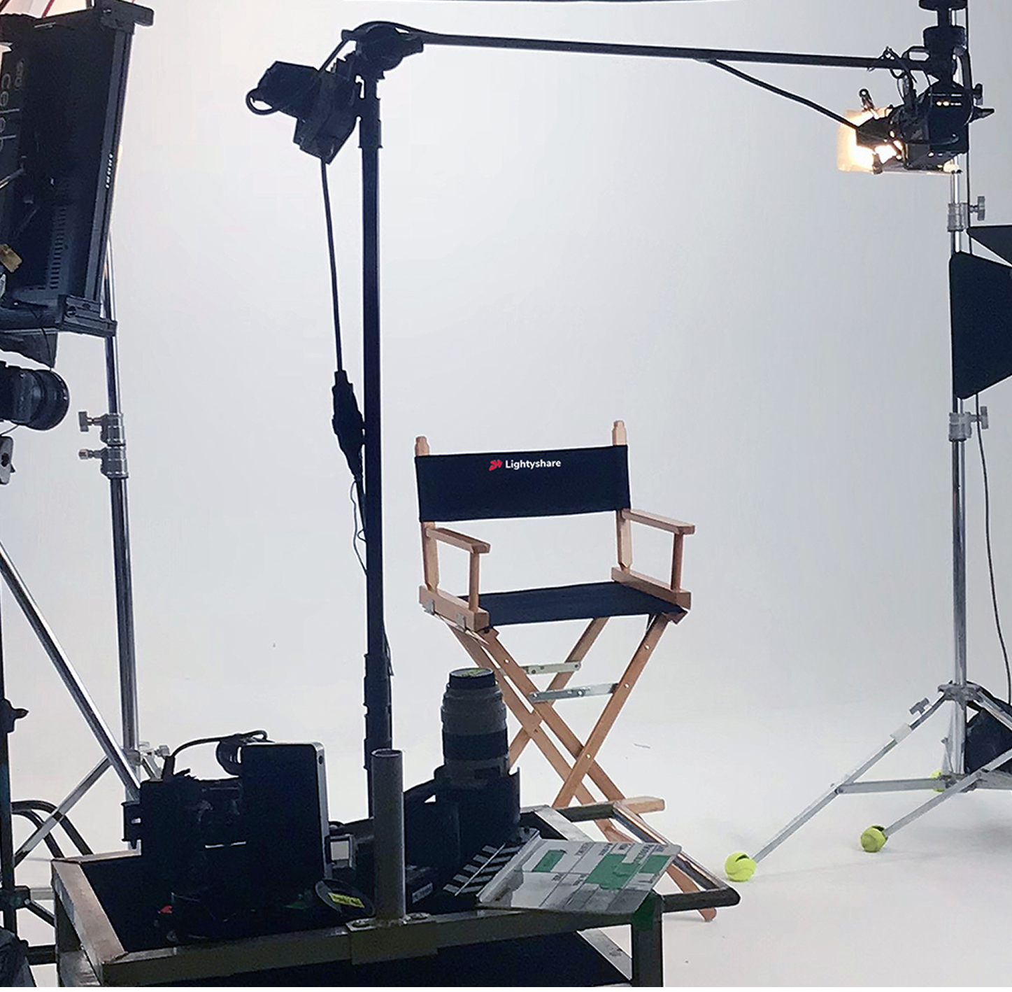 L'équipe Lightyshare sur plateau de tournage