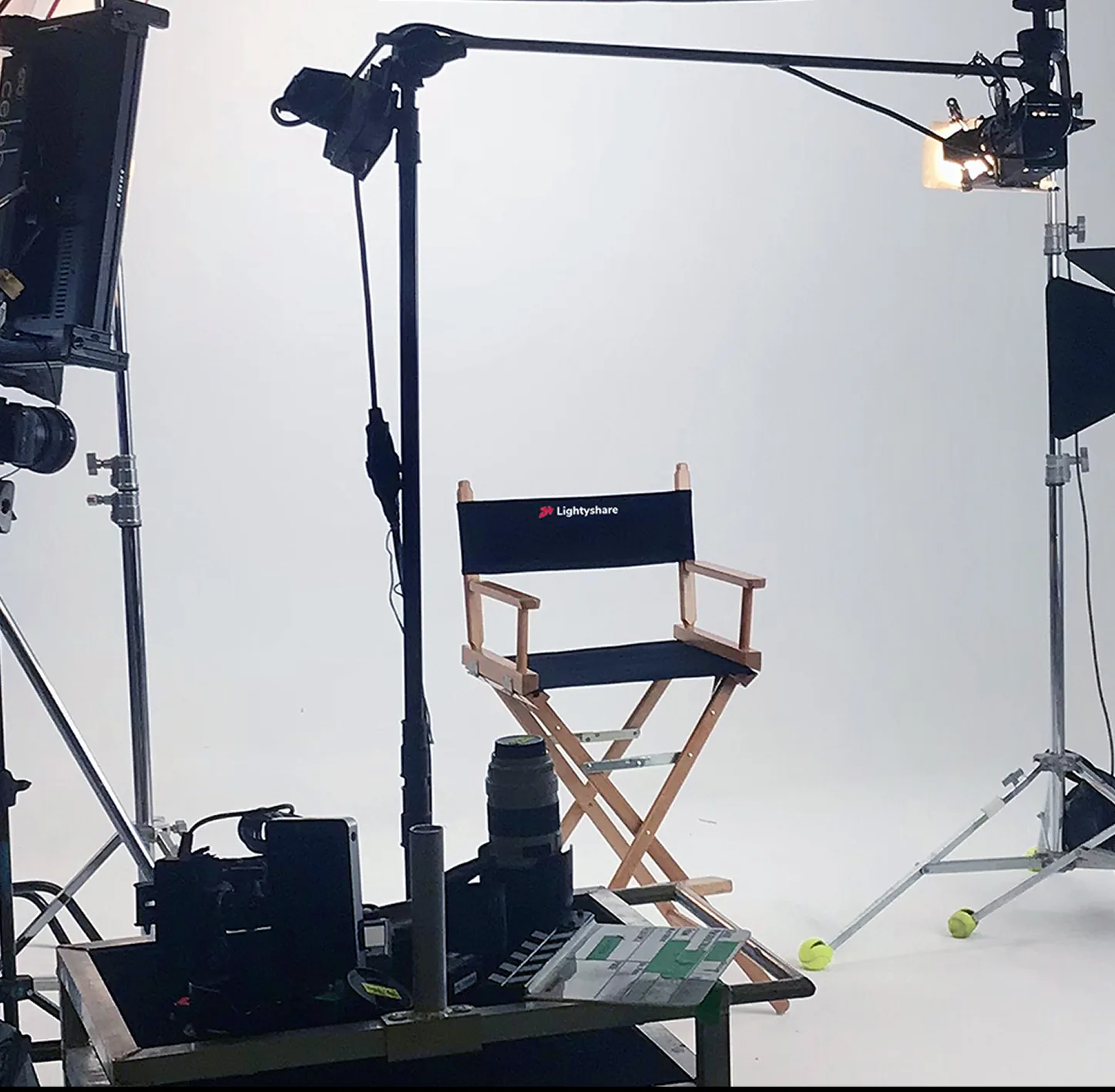 The Lightyshare team on a film set